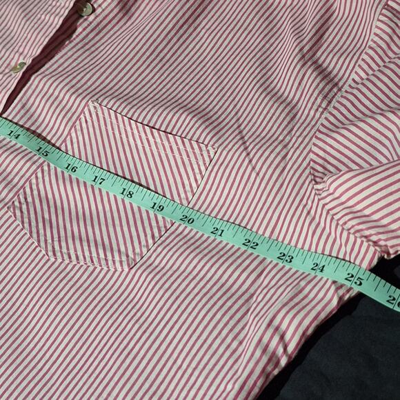 Chico's Shirt Womens XXL (3) Pink White Stripes Classic Office Professional Work - Picture 6 of 8
